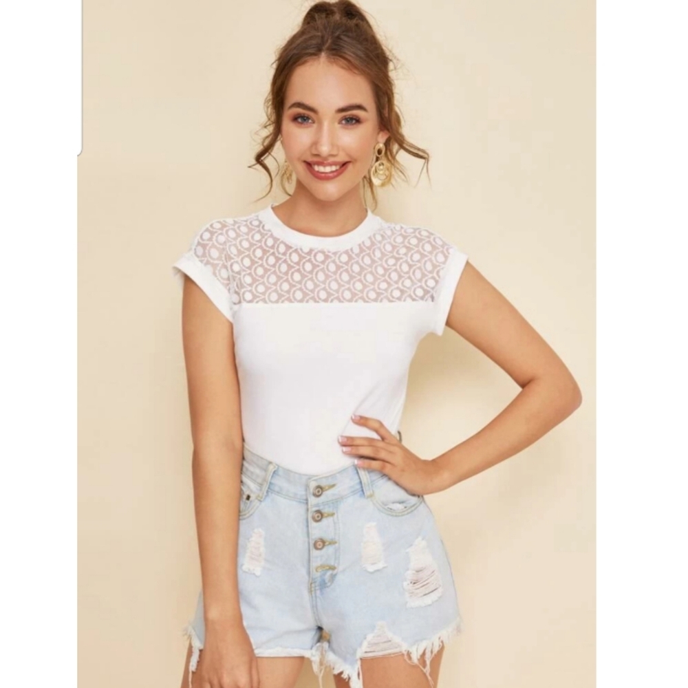White lace top
